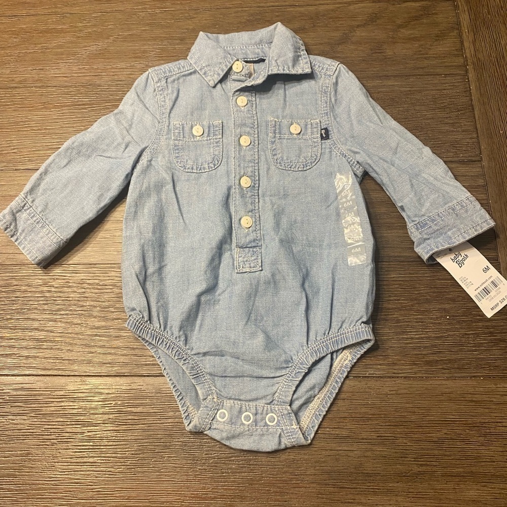 Baby B'Gosh denim one-piece 6 month